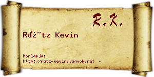 Rátz Kevin névjegykártya